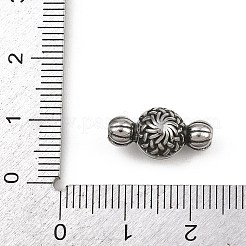 316サージカルステンレススチール製マグネット留め具  ラウンド  アンティークシルバー  8x16x8mm  分離：8x12x6mm。&nbsp;STAS-Z165-10AS-06