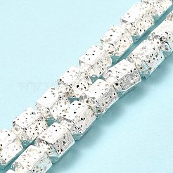 Electroplated Natural Lava Rock Beads Strands&nbsp;G-G984-09S