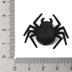 シリコンビーズ  DIYネックレスとブレスレットの作り方  クモ  ブラック  26x31.5x14mm  穴：2.5mm&nbsp;SIL-M007-03B