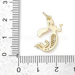 Rack Plating Brass Micro Pave Cubic Zirconia Pendants&nbsp;KK-H509-17G