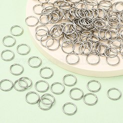 変色しにくい304ステンレス鋼の鋸切りオープン丸カン  ラウンド  ステンレス鋼色  18ゲージ  10x1mm  内径：8mm&nbsp;STAS-N015-04-10x1mm