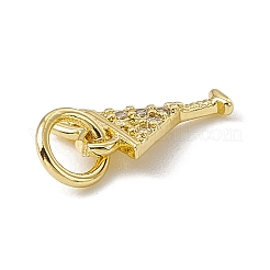 Brass Micro Pave Cubic Zirconia Charms&nbsp;LS-ZIRC-F132-15G