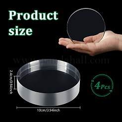 4Pcs Desktop Flat Round Acrylic Display Pedestals&nbsp;ODIS-AR0001-10