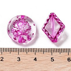 透明なアクリルビーズ  混合形状  赤ミディアム紫  10.5~18x10.5~14x4~17mm  穴：1~2mm  約15~30個/セット&nbsp;MACR-D033-02A