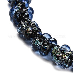 Handmade Dichroic Foil Glass Beads Strands&nbsp;DICH-U001-04C
