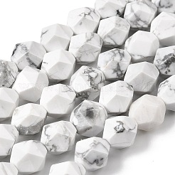天然石ハウライトビーズ連売り  スターカットラウンドビーズ  多面カット  9~10x9~10x9~10mm  穴：1~1.4mm  約38~40個/連  14.88''（15.08''センチメートル）&nbsp;G-Z119-A43-03