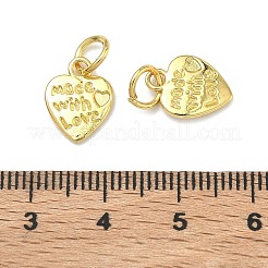 合金ペンダント  ハート  ∥で∥  言葉  チャーム  長持ちメッキ  ラックめっき  ゴールドカラー  12x9.5x1.5mm  丸カン：6x1ミリ  内径：4mm&nbsp;FIND-G110-04G