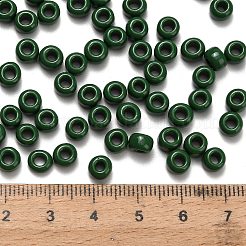 トーホー 3/0ラウンドビーズ  日本製シードビーズ  （47h）不透明なパイングリーン  5.5mm  穴：1.9mm  約2700個/ポンド&nbsp;SEED-TR03-0047H