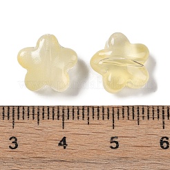 ペイントガラスビーズを焼く  スター  ライトゴールデンロッドイエロー  11.5x12x6.5mm  穴：1.2mm&nbsp;X1-GLAA-S202-10C