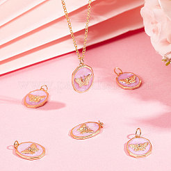 6Pcs Brass Micro Pave Clear Cubic Zirconia Pendants&nbsp;KK-BBC0003-17