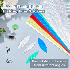 16Pcs 16 Styles Waterproof Holographic Adhesive Craft PVC Sheets&nbsp;DIY-FH0010-82