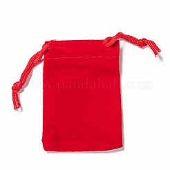 レクタングルベルベットポーチ  ギフトバッグ  レッド  7x5cm&nbsp;TP-R022-5x7-04