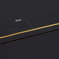 アルミファセット模様ワイヤー  テクスチャ  ゴールド  2mm  12ゲージ  10 m /ロール&nbsp;AW-WH0002-11