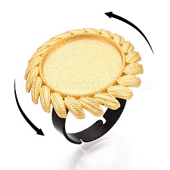Adjustable Alloy & Iron Bezel Cup Ring Base with Rotatable Tray&nbsp;MAK-T012-11G