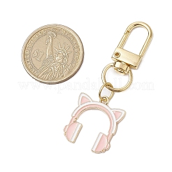 合金エナメルペンダントデコレーション  バッグ飾り用の回転留め具チャーム  ヘッドセット  60mm&nbsp;HJEW-JM02692-03