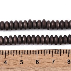 電気めっき合成非磁性ヘマタイト ビーズ 連売り  ディスク  ヒシビーズ  コー​​ヒーメッキ  6x3mm  穴：1mm  約135個/連  15.75''（40センチメートル）&nbsp;G-E618-08B