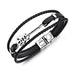 Braided PU Imitation Leather Cord Multi-strand Bracelets&nbsp;FS-WG84DBF-01