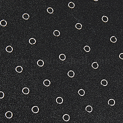 50 個 925 スターリングシルバーオープン丸カン  丸く切ったのこぎり  銀  21ゲージ  5x0.7mm  内径：3.5mm&nbsp;STER-BBC0006-18B
