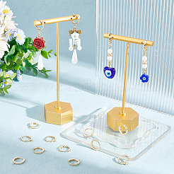 8 Pairs Brass Hoop Earring Findings&nbsp;KK-AR0002-74