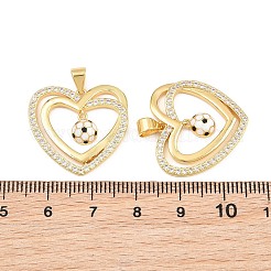 Brass Micro Pave Clear Cubic Zirconia Pendants&nbsp;CU-CBA7E9C-11B-G
