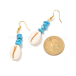 Natural Cowrie Shell Beads Dangle Earrings&nbsp;EJEW-JE04642