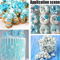 Snowflake Theme Handmade Polymer Clay Cabochons&nbsp;CLAY-SC0001-96