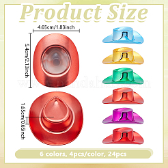 24Pcs 6 Styles Plastic Fascinator Hat for Doll&nbsp;DIY-GA0009-71