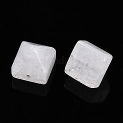 天然石クオーツクリスタルビーズ  水晶ピラミッド  9~10.5x10~10.5x10~10.5mm  穴：1.2~1.4mm&nbsp;G-N345-02A-10