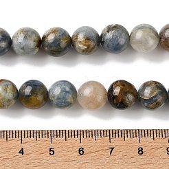 天然石カヤナイトビーズ連売り  スムーズなラウンド  10~10.5mm  穴：1mm  約39個/連  15.55''（39.5センチメートル）&nbsp;G-H361-A01-10mm