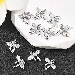 SHEGRACE Brass Clear Cubic Zirconia Charms&nbsp;XGRQ2O964-422P