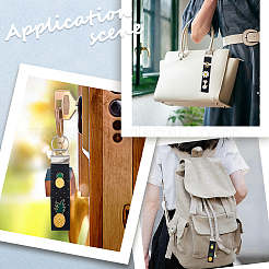 2Pcs Felt Badge Holders Keychain Clasps&nbsp;FIND-CP0004-06B