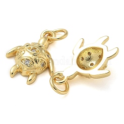 Rack Plating Brass Micro Pave Cubic Zirconia Pendants&nbsp;KK-K392-20B-G