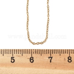 304ステンレスネックレス  アズキチェーン  カニカン付き  ゴールドカラー  18.5インチ（47cm）  1mm  丸カン：3.5x0.5ミリ&nbsp;LS-MAK-F033-01G