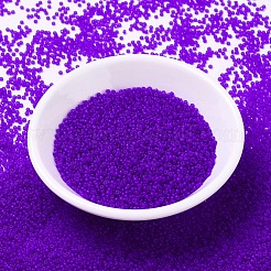 MIYUKIラウンドロカイユビーズ  日本製シードビーズ  11/0  (rr151f) マット透明コバルト  2x1.3mm  穴：0.8mm  約5500個/50g&nbsp;SEED-X0054-RR0151F