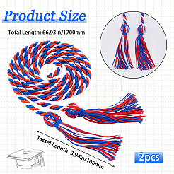 Polyester Graduation Honor Rope&nbsp;AJEW-WH0314-317C