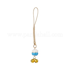 Handmade Porcelain Lucky Cat Mobile Straps&nbsp;HJEW-JM00891
