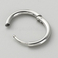 316l サージカルステンレススチール ハギーフープピアス 女の子 女性用  ステンレス鋼色  12ゲージ  16~16.2x2mm  ピン：0.9mm&nbsp;EJEW-TAC0011-11B-P