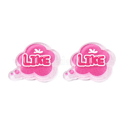 Transparent Printed Acrylic Cabochons&nbsp;TACR-N016-42