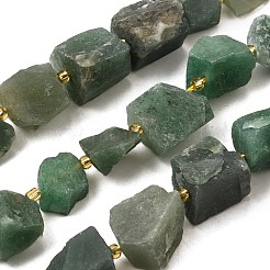 Raw Rough Natural Green Aventurine Beads Strands&nbsp;G-Z087-B05