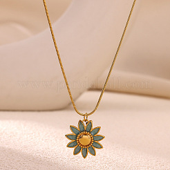 Brass Enamel Pendant Necklaces for Women&nbsp;FS-WG3F79A-03