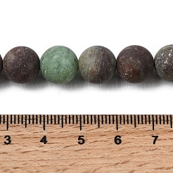 天然石グリーンオパールビーズ連売り  ラウンド  艶消し  10~10.5mm  穴：1mm  約38個/連  15.04~15.16''（38.2~38.5センチメートル）&nbsp;G-H045-A03-10MM-01
