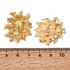 女性用304ステンレススチールスタッドピアス  花  18KGP本金メッキ  30x28mm&nbsp;SA-CBA3E4B-01G