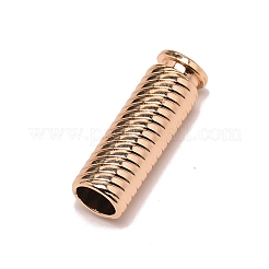 亜鉛合金コードの端部  エンドキャップ  コラム  ライトゴールド  20x7.5mm  内径：5mm&nbsp;FIND-WH0091-67LG