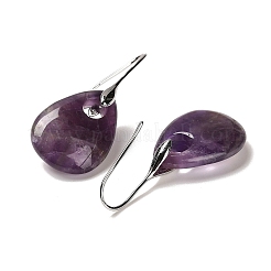 Natural & Synthetic Mixed Stone Teardrop Dangle Earrings&nbsp;EJEW-I315-02P