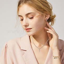 金メッキ合金エナメルチャーム  エポチャーム  アルファベットの形  ライトゴールド  11x6.5x2mm  穴：1.5mm  26個/セット  4セット /箱&nbsp;ENAM-PH0001-58LG