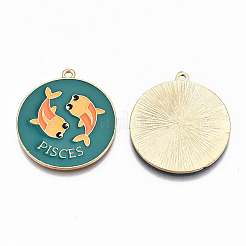 Alloy Enamel Pendants&nbsp;ENAM-S126-031G-RS