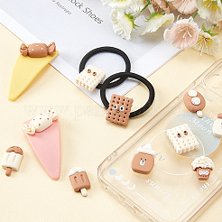 48Pcs 6 Style Opaque Resin Cabochons&nbsp;CRES-CN0001-03