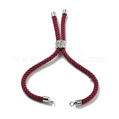 Twisted Nylon Cord Silder Bracelets&nbsp;DIY-B066-03P-06