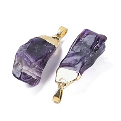 Natural Amethyst Pendants&nbsp;KK-F868-27G
