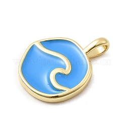 Brass Enamel Pendants&nbsp;KK-P338-27G-01